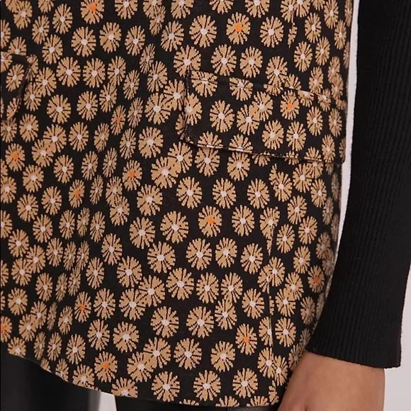 ✨ Anthropologie Jacquard Tunic Top Sz MP - Picture 4 of 6